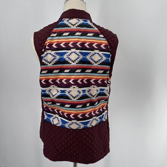 Noble Outfitters Western Aztec Pattern Reversible Vest Women's Size M/L - Picture 4 of 10
